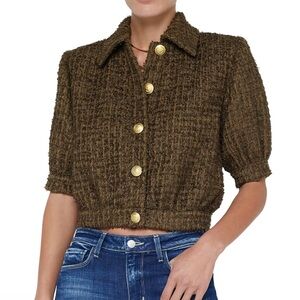 L'Agence Cove Cropped Jacket Pine NWOT